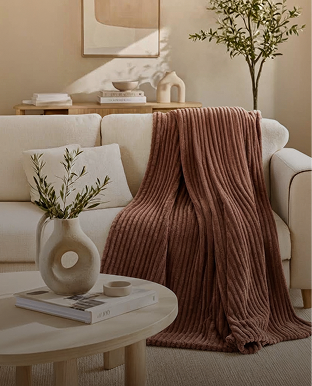 Blankets styled for Home & Living