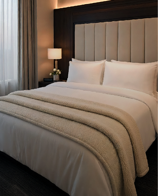Blankets styled for Hotel & Hospitality