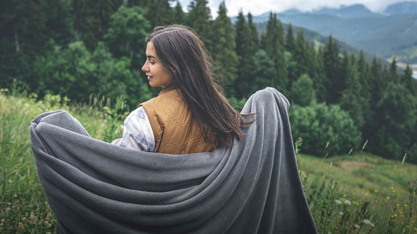 Blanket lifestyle scene