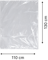 Clear inner bag, 110 × 130 cm