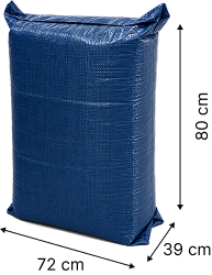Blue woven outer bale bag, 72 × 39 × 80 cm
