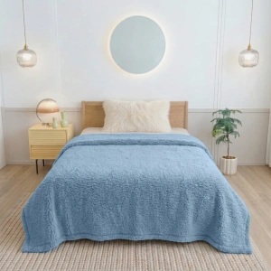 Sherpa Blanket – Slate Blue