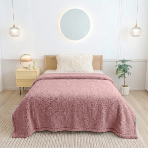 Sherpa Blanket – Dusty Rose Beige