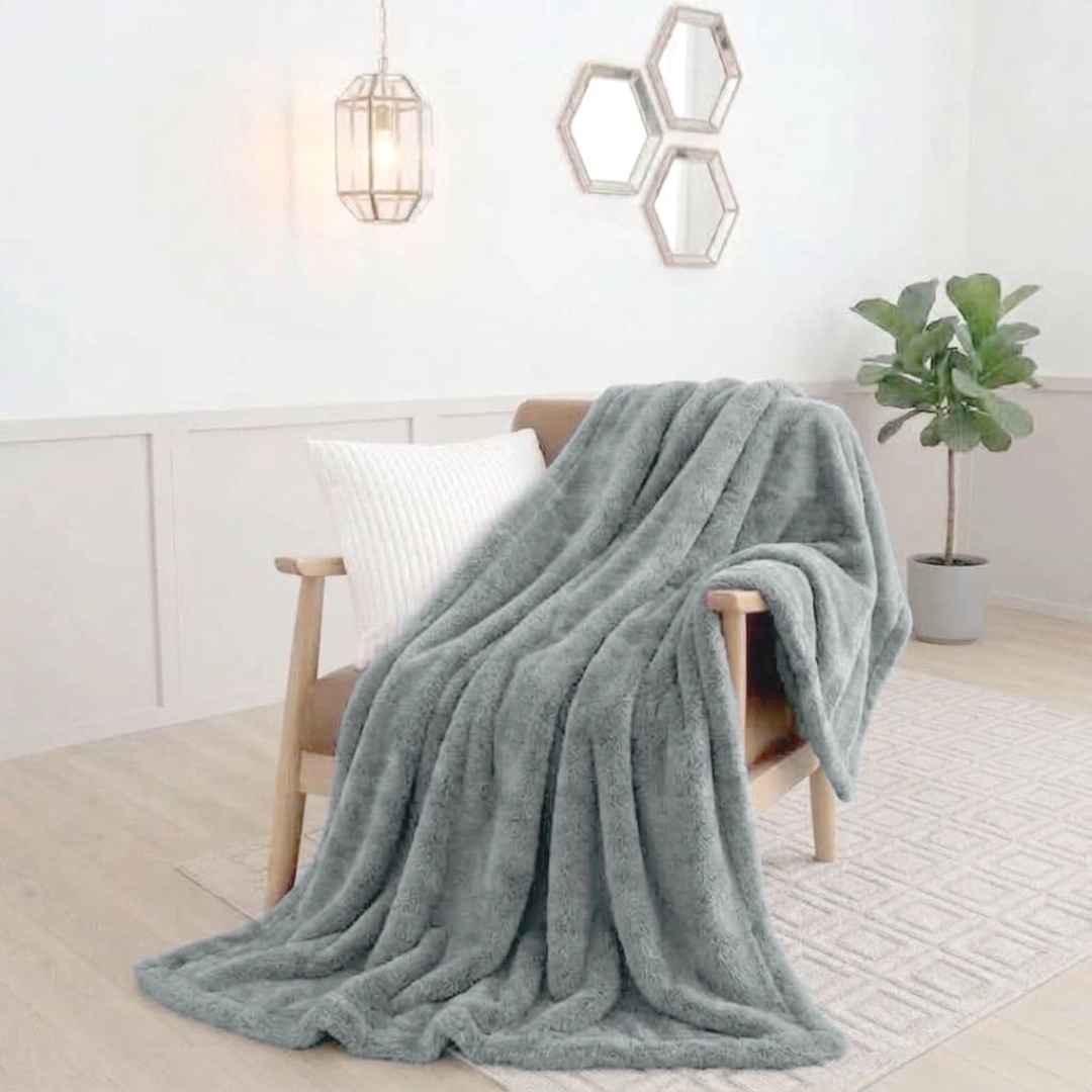 Rabbit Faux Fur Blanket – image 3