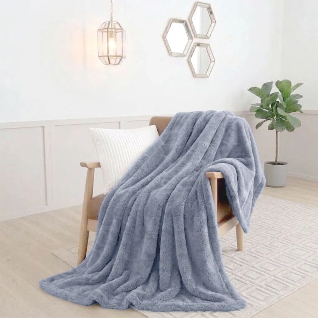 Rabbit Faux Fur Blanket – image 3