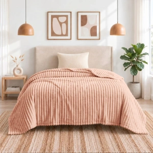 Corduroy Blanket – Blush Pink
