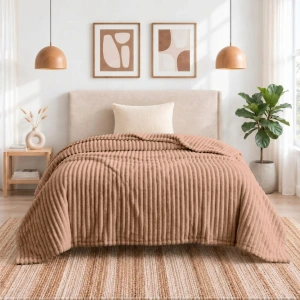 Corduroy Blanket – Rosewood Beige