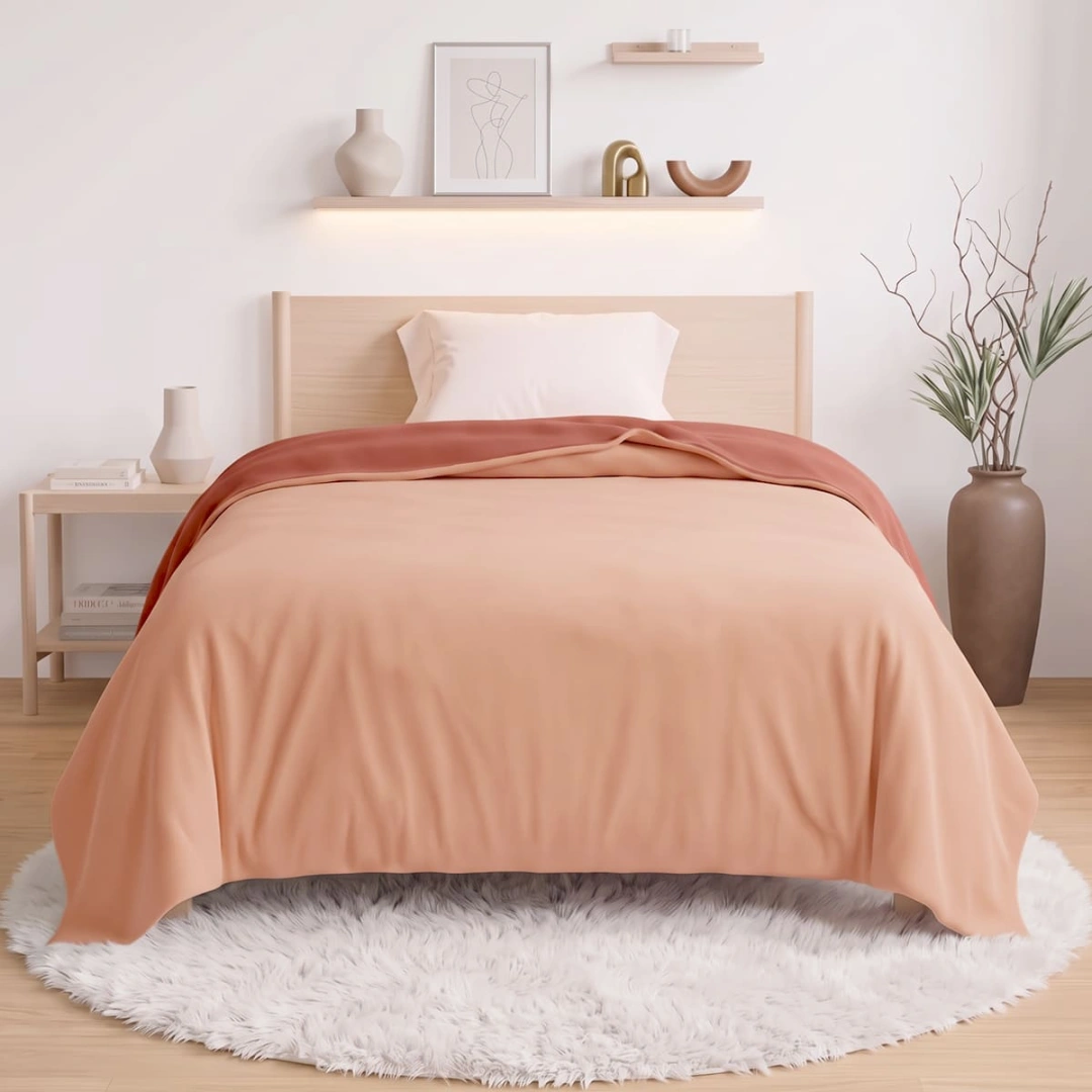 Reversible Fleece Blanket – Two-Tone Reversible Design – image 1