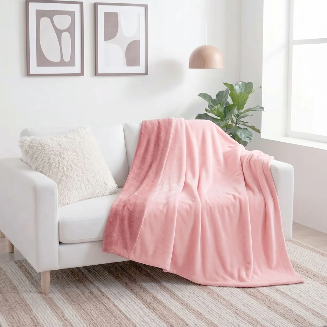 Reversible Fleece Blanket – Two-Tone Reversible Design – image 2