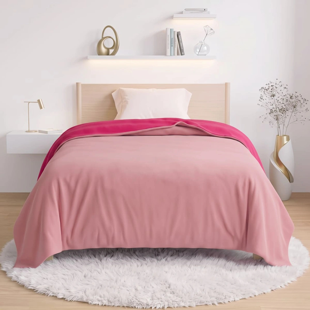 Reversible Fleece Blanket – Two-Tone Reversible Design – image 1