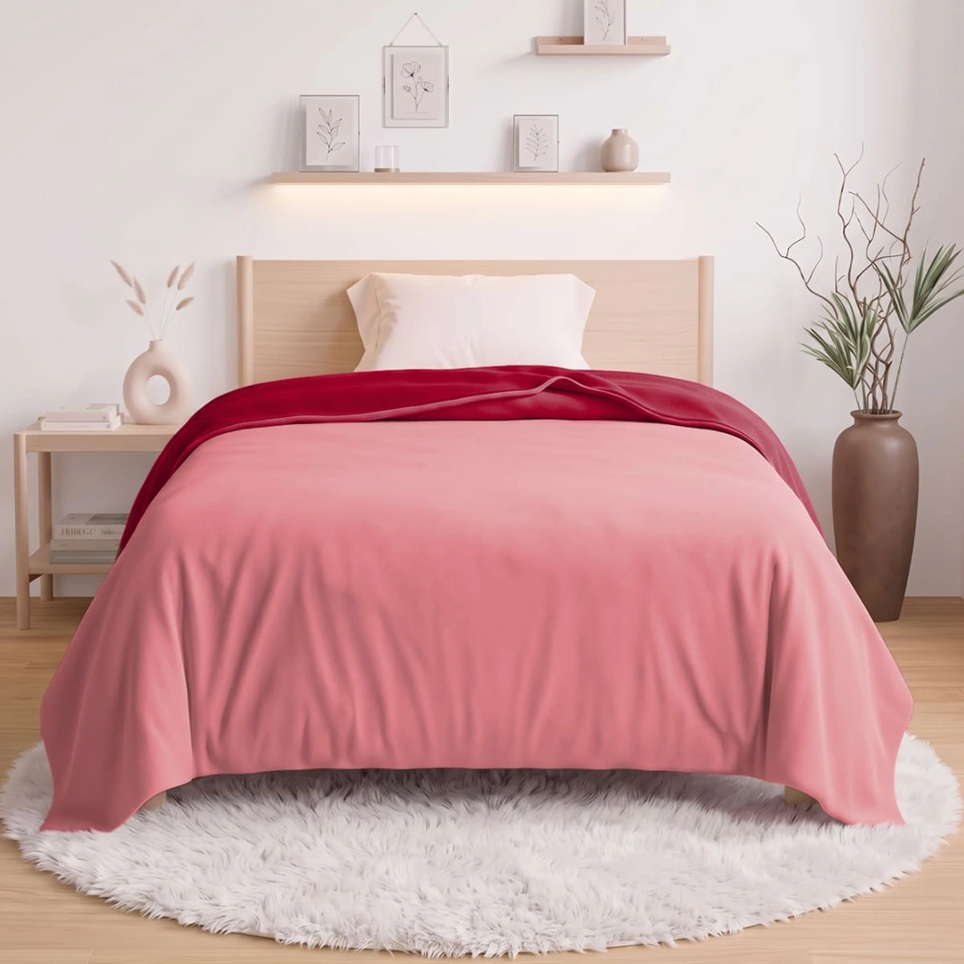 Reversible Fleece Blanket – Two-Tone Reversible Design – image 1
