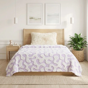 Jacquard Blanket – Vine Design, Lavender Mist