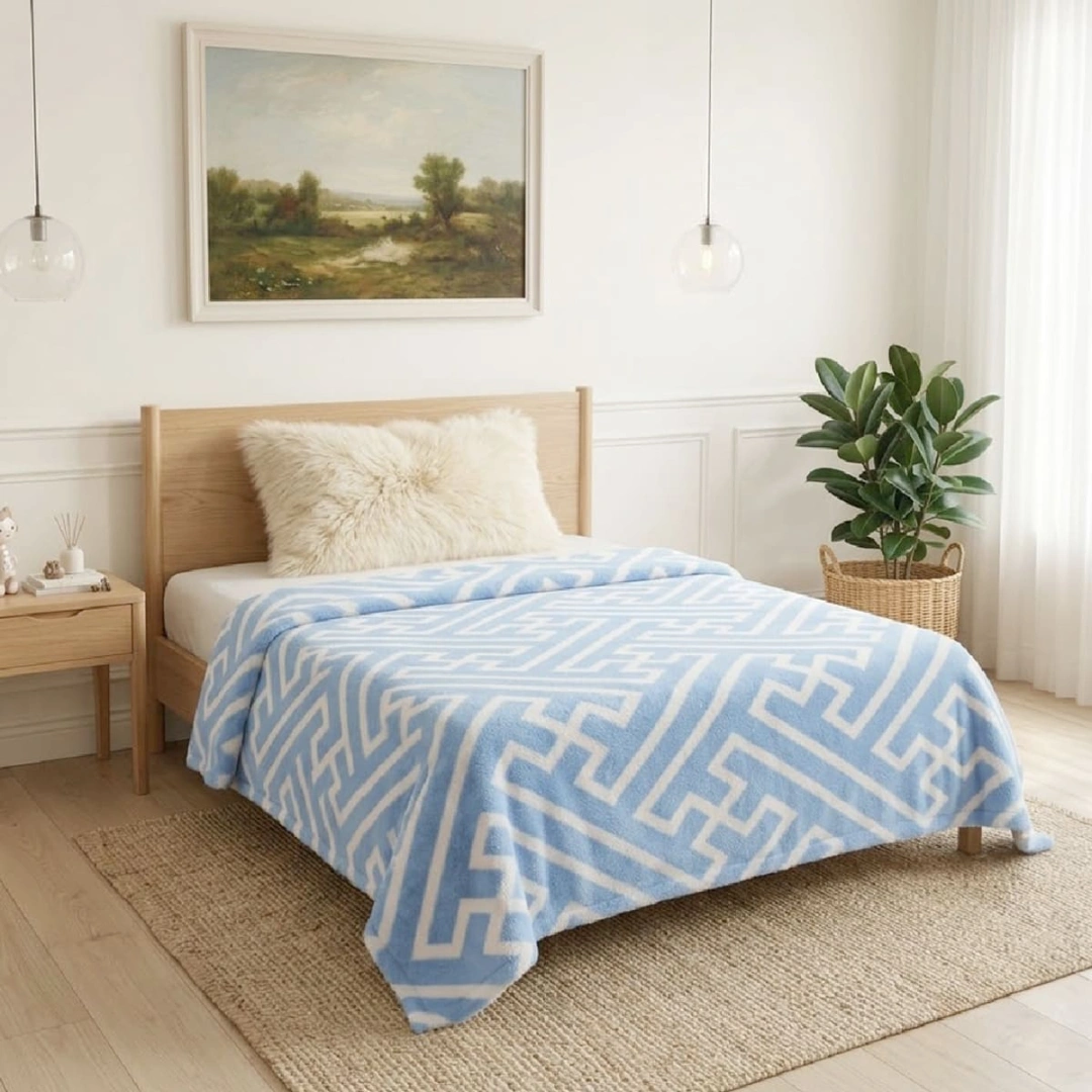 Jacquard Blanket – Puzzle Design – image 3
