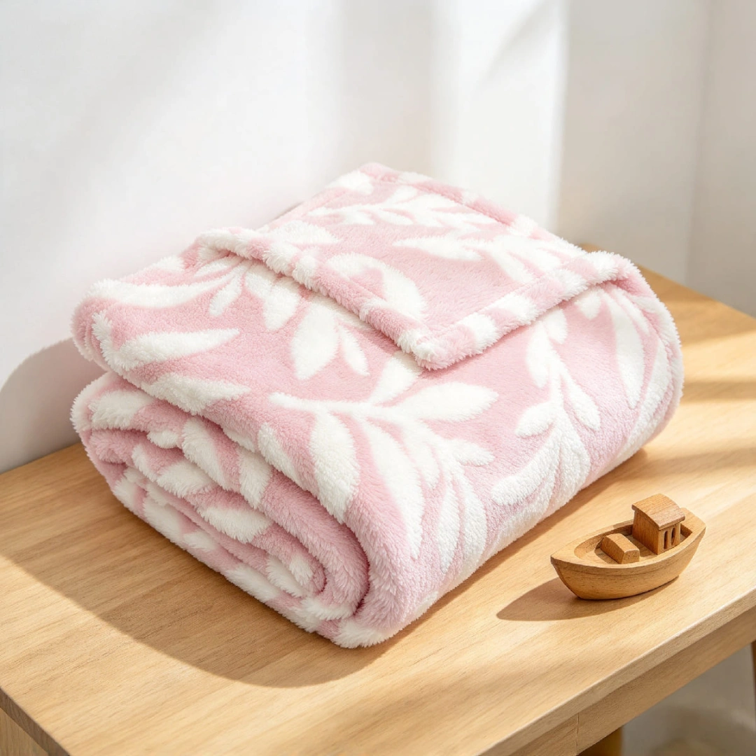 Jacquard Blanket – Leaf Design – image 5