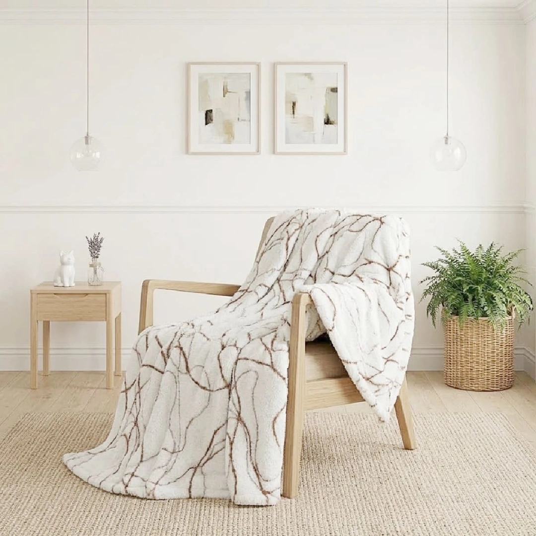 Jacquard Blanket – Stripe Design – image 4