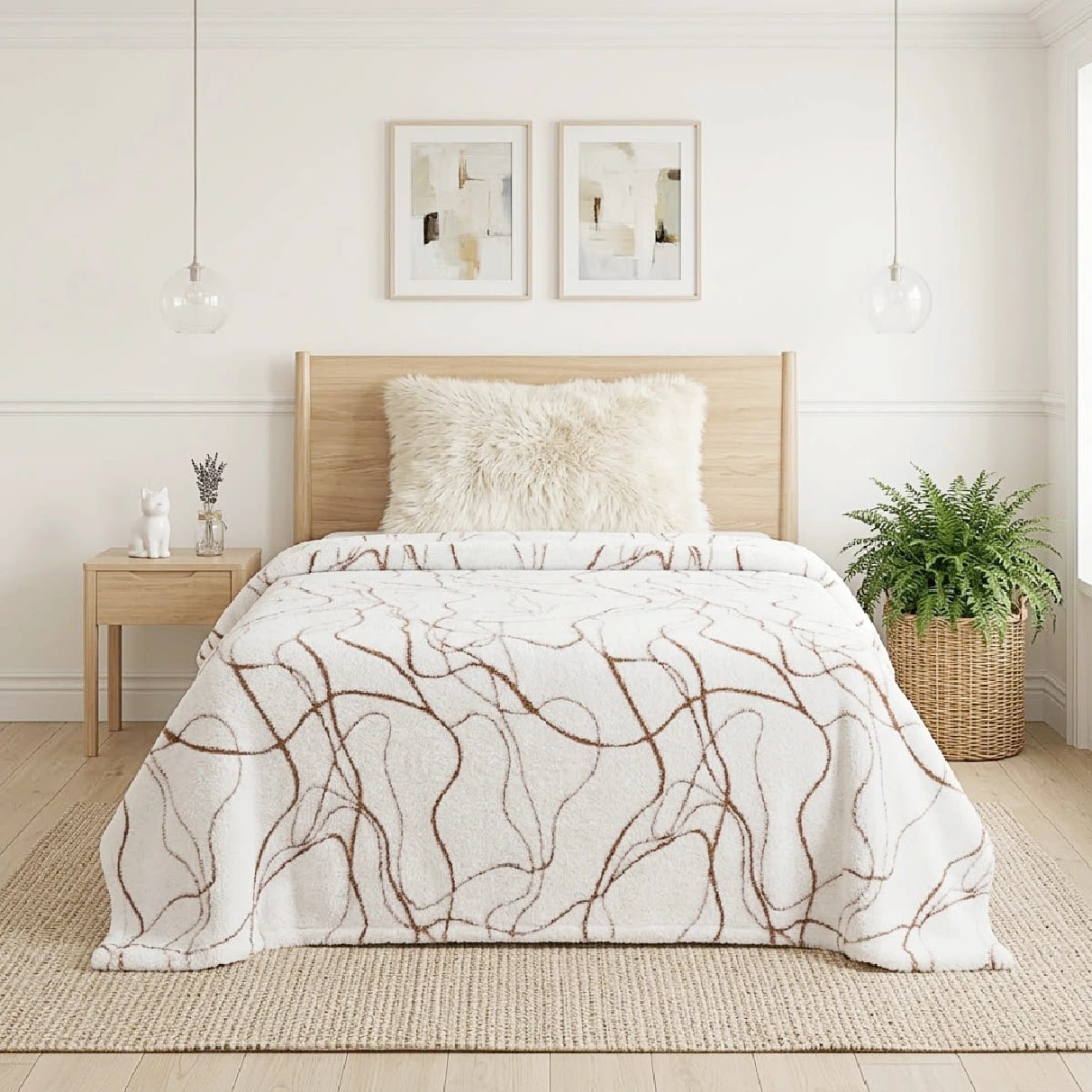 Jacquard Blanket – Stripe Design – image 1