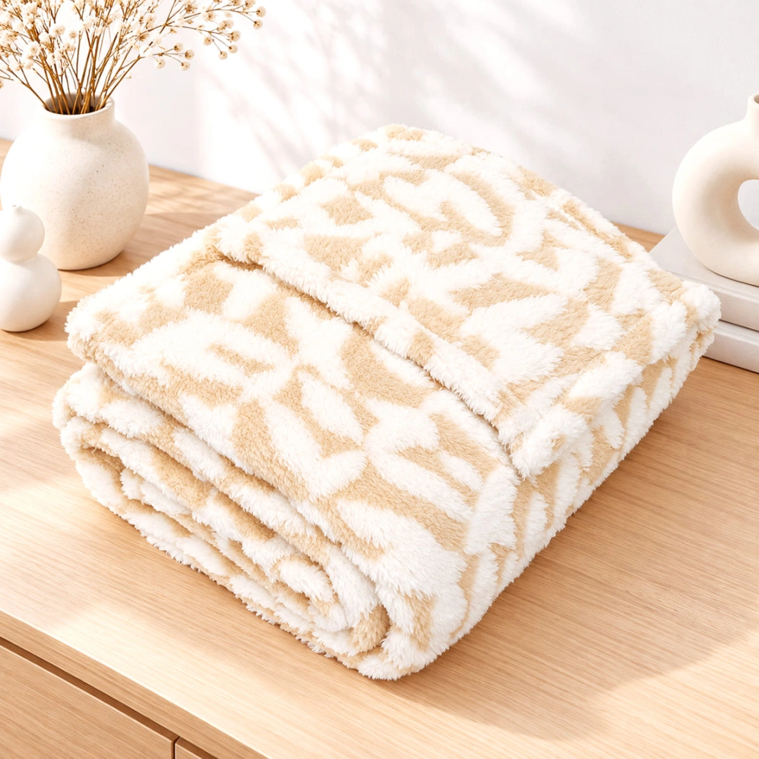 Jacquard Blanket – Tree Bark Design – image 5