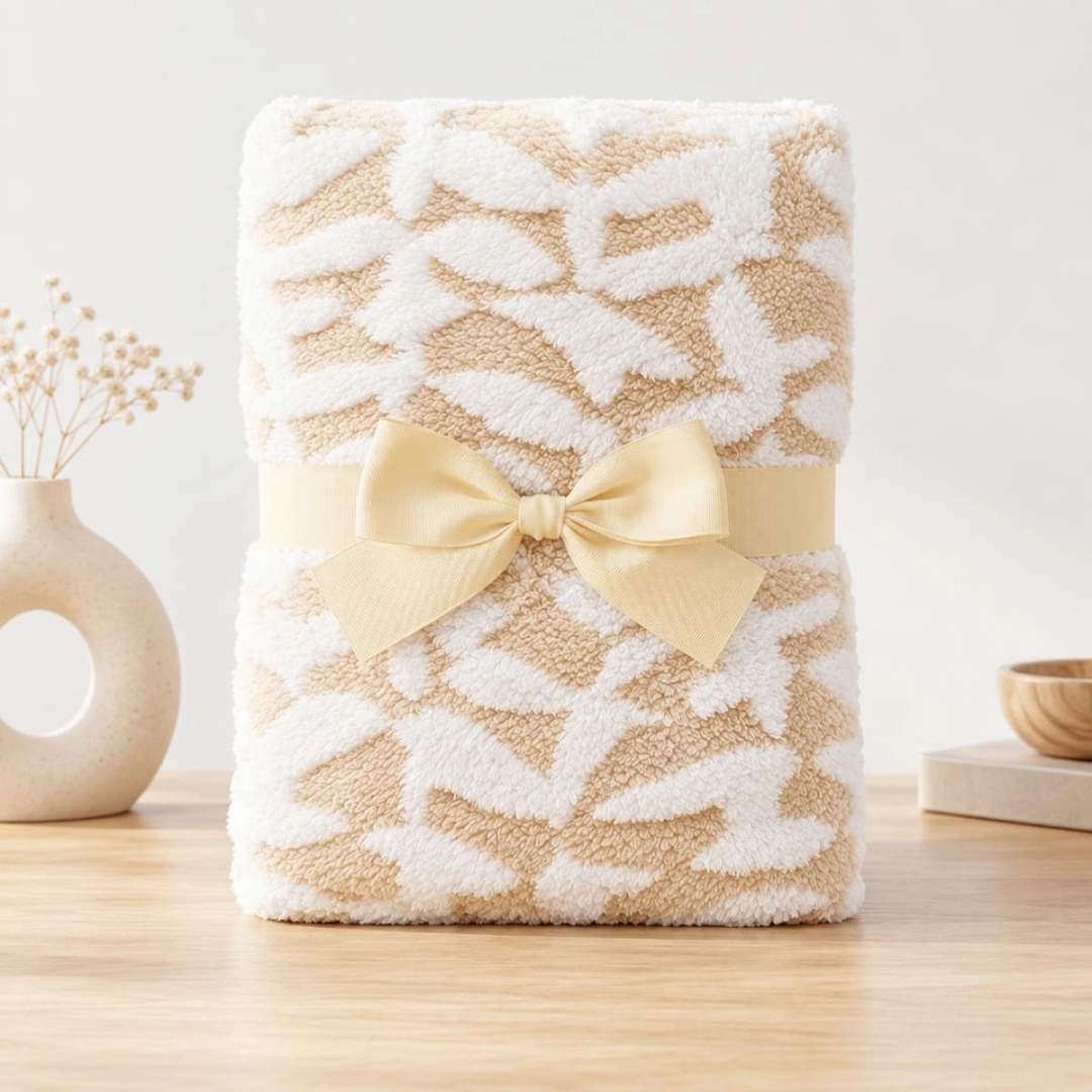 Jacquard Blanket – Tree Bark Design – image 8