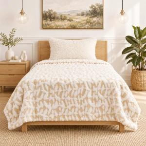 Jacquard Blanket – Tree Bark Design