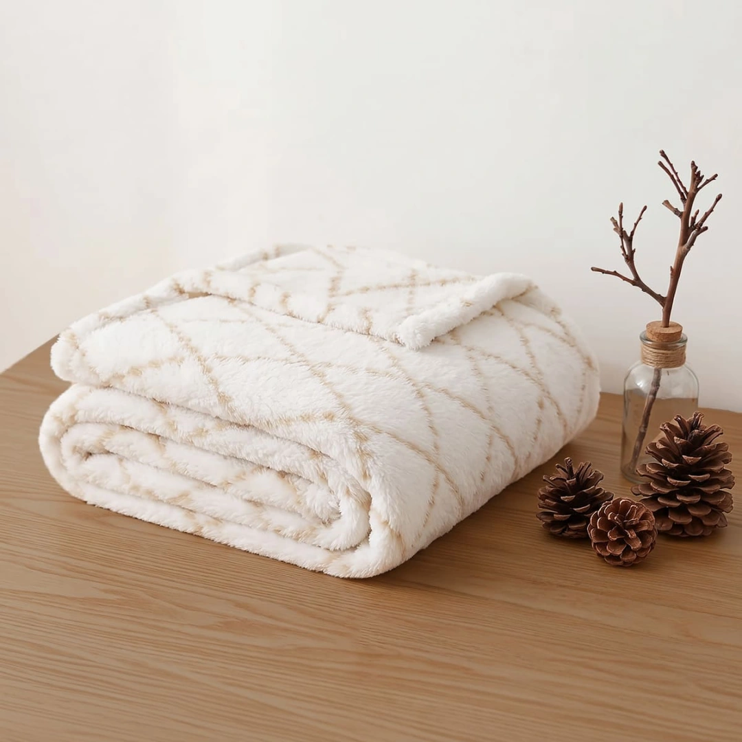 Jacquard Blanket – Diamond Design – image 4