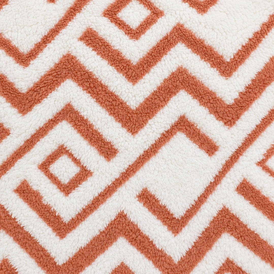 Jacquard Blanket – Scalloped Square Design – image 6