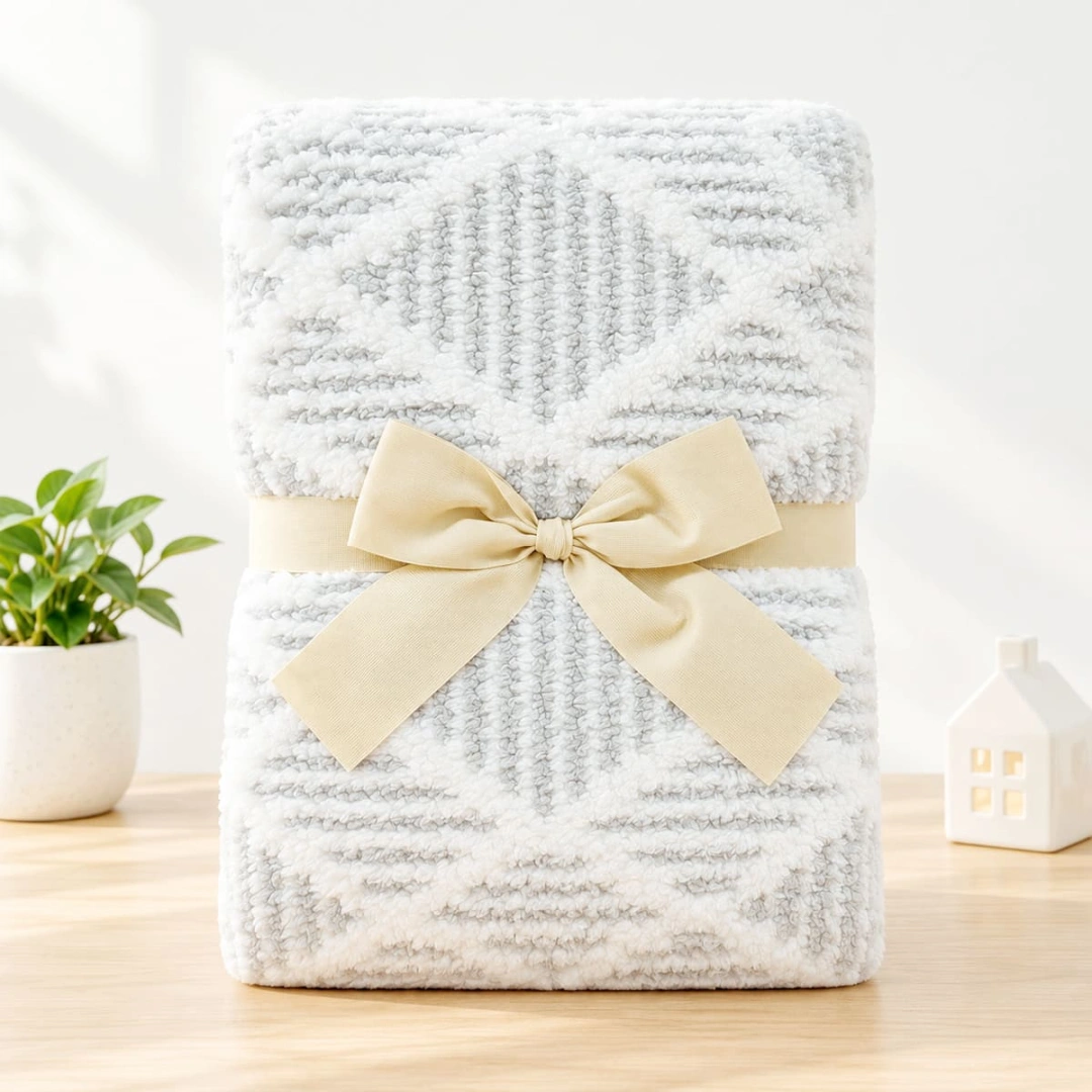 Jacquard Blanket – Basketweave Design – image 7