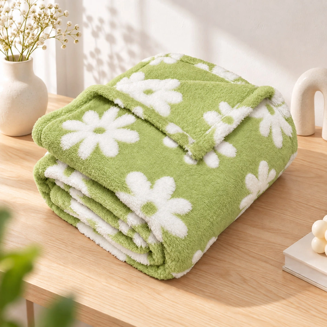 Jacquard Blanket – Daisy Design – image 4