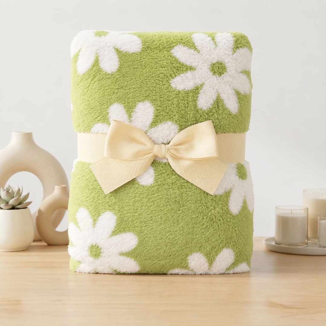 Jacquard Blanket – Daisy Design – image 7