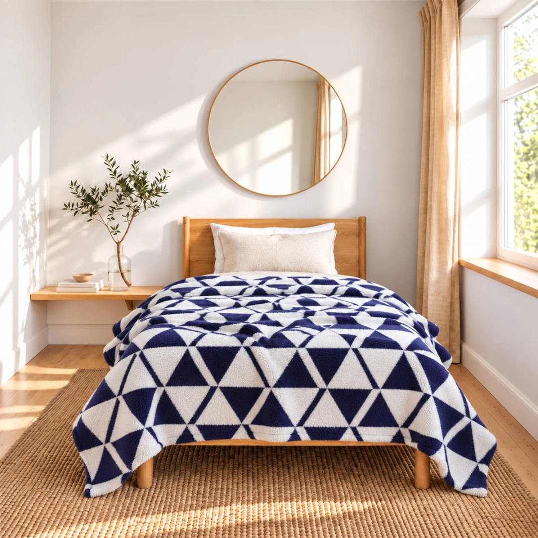 Jacquard Blanket – Triangle Design – image 1
