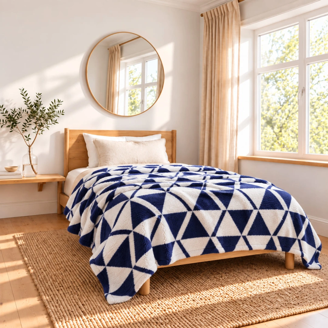 Jacquard Blanket – Triangle Design – image 2