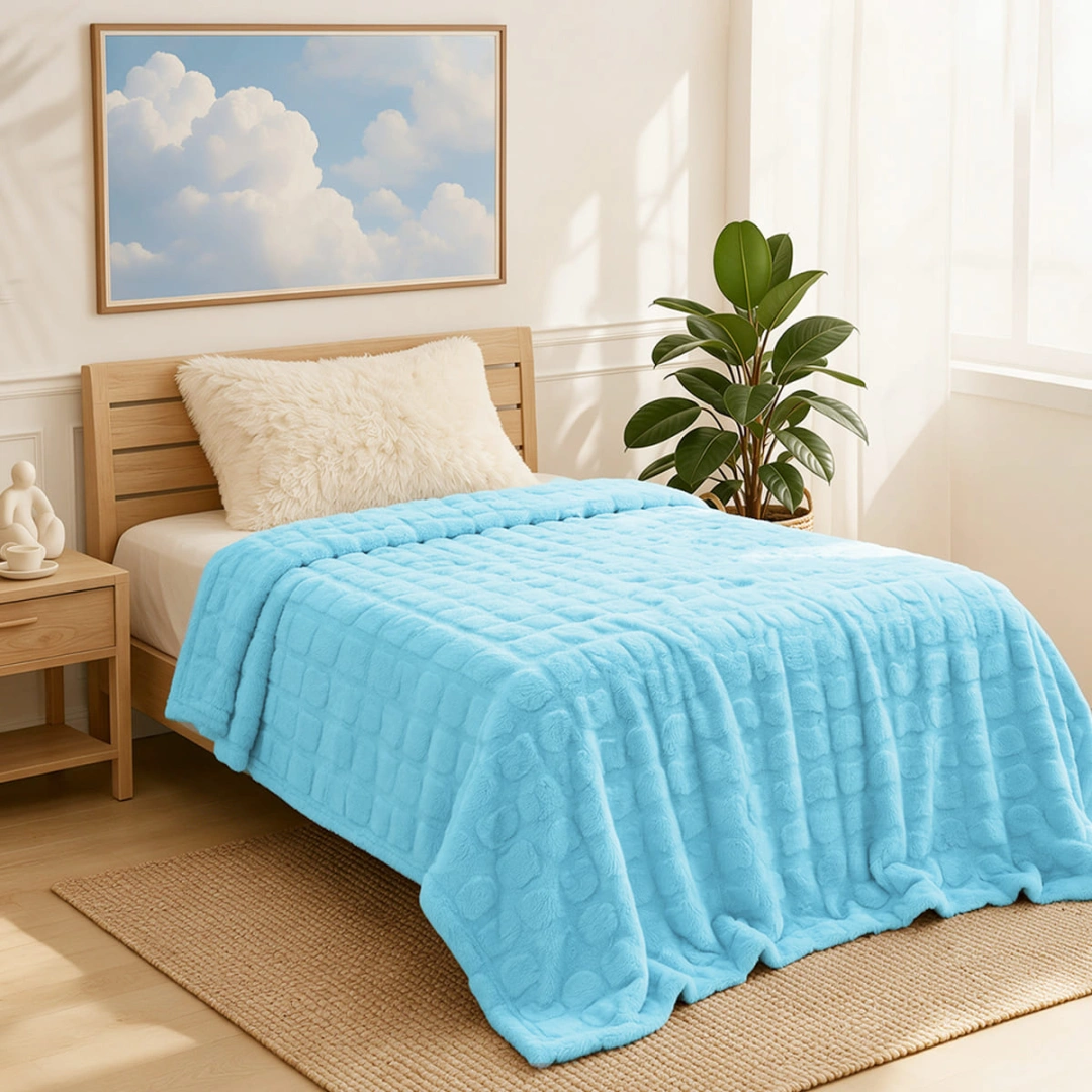 Jacquard Blanket – Cloud Design – image 2