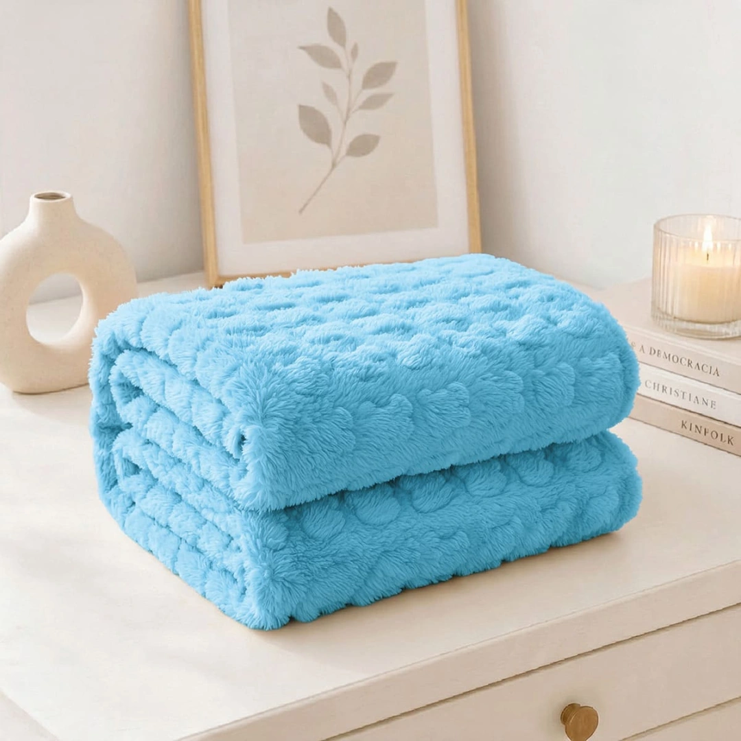 Jacquard Blanket – Cloud Design – image 3