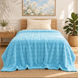 Jacquard Blanket – Cloud Design