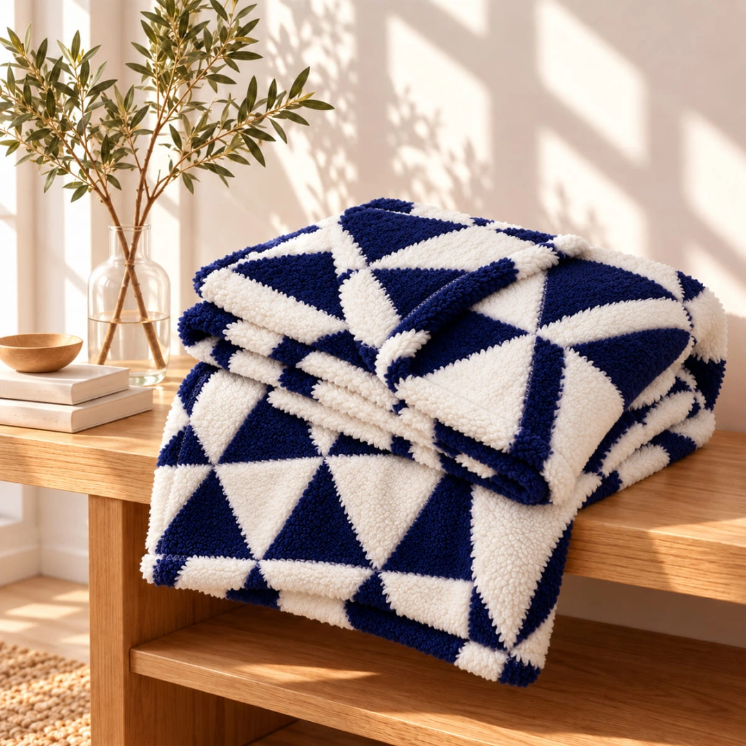 Jacquard Blanket – Triangle Design – image 5