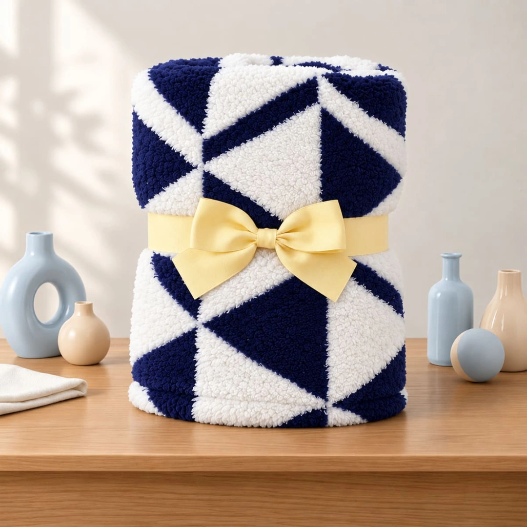 Jacquard Blanket – Triangle Design – image 6