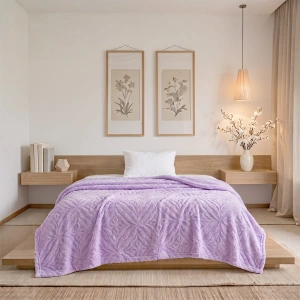 Jacquard Blanket 270 GSM in Thistle