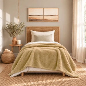 Plush Blanket – Taupe Brown
