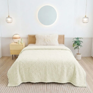 Sherpa Blanket – Antique White