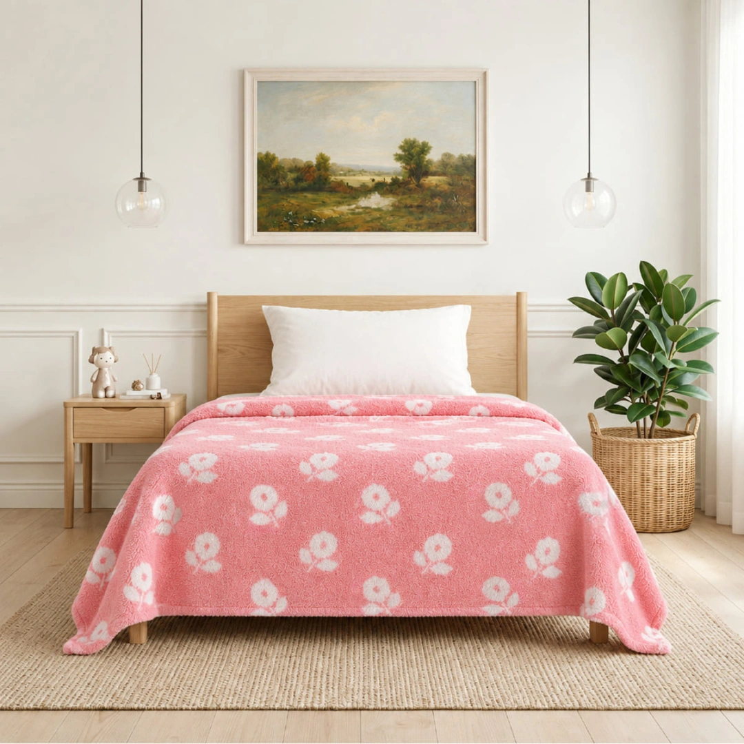 Jacquard Blanket – Floral Design – image 1
