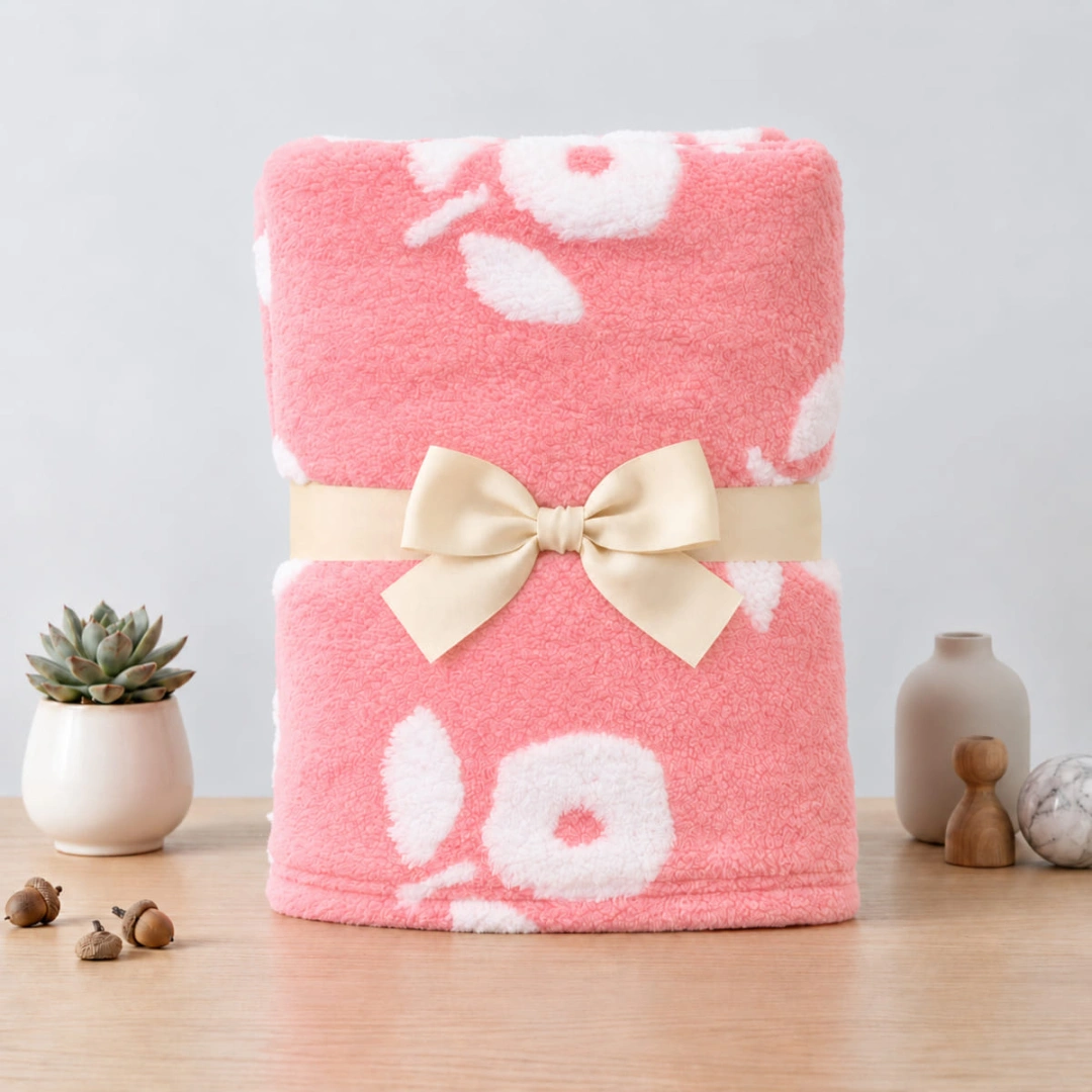Jacquard Blanket – Floral Design – image 8