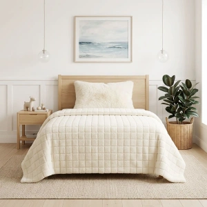 Jacquard Blanket – Grid Design