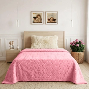 Jacquard Blanket 270 GSM in Light Coral