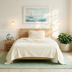 Flannel Blanket – Ivory Cream